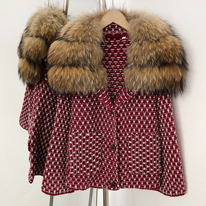 <span class=keywords><strong>Manteau</strong></span> en fourrure <span class=keywords><strong>de</strong></span> renard véritable naturelle <span class=keywords><strong>de</strong></span> qualité supérieure OFTBUY pour femmes, veste en cuir tricotée <span class=keywords><strong>de</strong></span> haute qualité, coupe-vent, col amovible, élégant - Product Image 2