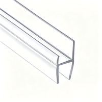 Bande d'étanchéité moderne en polycarbonate transparent de 10 mm d'épaisseur pour paroi de douche, étanche, installation facile, garantie 5 ans, salle de bain