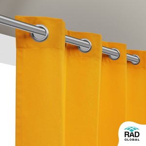 Rideaux d'extérieur haut de gamme imperméables jaunes au design contemporain vibrant pour patios, balcons et espaces de jardin - Product Image 3