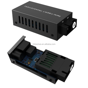 คอนเวอร์เตอร์ไฟเบอร์ออฟติคัล25กม. สื่อสัญญาณอินพุต DC 5V SC SMF Simplex SC เป็น RJ45ไฟเบอร์โรงงานจีน - Product Image 1