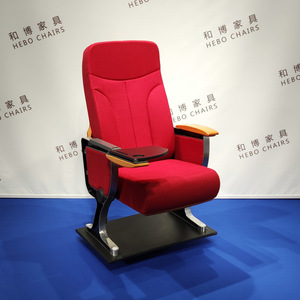 Chaise d'auditorium Manwa Expo HB603 avec accoudoirs en hêtre rouge pour les écoles, les théâtres et les salles de conférence - Product Image 3