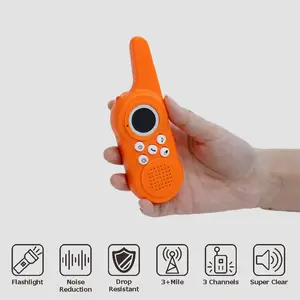 Walkie talkie infantil, mini 2 peças, walkie talkie para meninos e meninas, alcance 5km, comunicação ao vivo, recarregável, brinquedos para áreas internas
