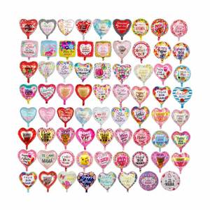 18 Inch Spanish and English Mother Day Heart and Square Foil <b>Balloons</b> for Mom Party <b>Decorations</b> and Holiday Promotions - Product Image 1