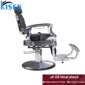 Kisen Free Shipping Hot Sale Luxury Modern Black Leather with <b>Silver</b> Metal Spa Pedicure No Plumbing Massage <b>Chair</b> For Salon - Product Image 2