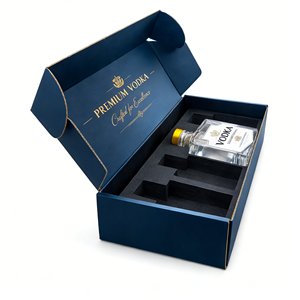 กล่องบรรจุภัณฑ์เครื่องดื่มวอดก้าแบบกำหนดเอง กล่องไปรษณีย์พับได้ วัสดุลูกฟูก B E Flute  ผู้ผลิตกล่องไปรษณีย์ - Product Image 1