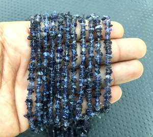Iolite-GEMA Natural azul de 16 pulgadas, hilo largo, Chips lisos sin cortar, fabricación de cuentas, joyería hecha a mano, venta al por mayor - Product Image 4