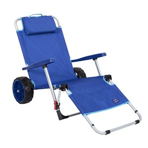 <span class=keywords><strong>Carrito</strong></span> de <span class=keywords><strong>Playa</strong></span> Plegable Portátil de Doble Uso con Logotipo y Color Personalizados, Silla Reclinable para Exteriores con Ruedas Todoterreno - Product Image 1