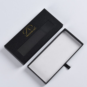 Prensa <span class=keywords><strong>de</strong></span> uñas reciclada en cajón <span class=keywords><strong>de</strong></span> uñas <span class=keywords><strong>caja</strong></span> <span class=keywords><strong>de</strong></span> embalaje <span class=keywords><strong>de</strong></span> cartón <span class=keywords><strong>caja</strong></span> <span class=keywords><strong>de</strong></span> Cajón Negro con logotipo <span class=keywords><strong>de</strong></span> lámina dorada y ventana transparente - Product Image 3