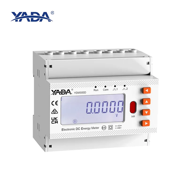 YADA YDM500D Smart Energy Meter Dual DC Circuits with High Accuracy 0.5 LCD Display Din Rail Mounted TOU Energy DC Charging Pile