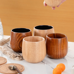 Nouvelle Tasse à Thé Japandi Mignonne en Bois de Jujube, Grande Capacité, Écologique, pour Boissons Chaudes ou Froides - Product Image 4