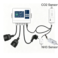 Moniteur de qualité de l'air pour poulailler avec capteurs de haute précision pour NH3, CO2, température et humidité, avec Wi-Fi à distance
