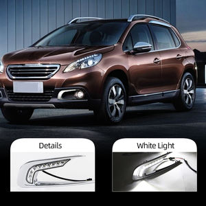 1 paire LED DRL feux de jour couvercle <span class=keywords><strong>antibrouillard</strong></span> phare pour Peugeot 2008 2014 2015 2016 - Product Image 5