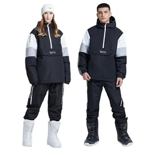 新款厚保暖滑雪服女防水防风情侣滑雪板夹克裤子套装女雪装户外