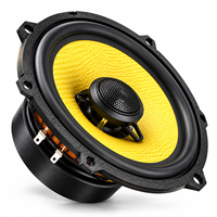 Sistem Speaker Komponen Audio Mobil 2 Arah 6.5 Inci 180W Peak 4 Ohm Kerucut Kuning Midbass Woofer Tweeter Kit untuk Peningkatan Suara