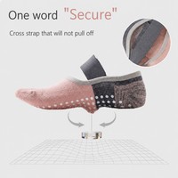 Chaussettes de yoga et de Pilates professionnelles en coton pour femmes, antidérapantes, coupe basse, pour barre, ballet et usage domestique