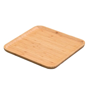 Großhandel kleine billige lange Lebensmittel Holz Tee Kaffee rechteckige Trocken frucht Tablett runde Holz Service Tablett - Product Image 3