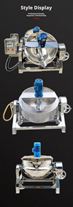 Mélangeur-bouilloire inclinable en acier inoxydable 304 avec moteur pour équipement de boulangerie et de transformation alimentaire - Product Image 5