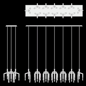 Modern Pendant <b>Lights</b> LED E27 Long Shape Chandelier For Home Living Room Staircase <b>Bar</b> Decoration 10 12 Group Lighting Fixture - Product Image 3