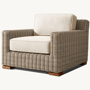 Mobili da esterno in vimini sedia in <span class=keywords><strong>Rattan</strong></span> sedia con cuscino per portico balcone e giardino - Product Image 6