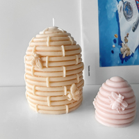 Zwei Größen 3D Bienenwaben-Bienenstock Silikonform für DIY Selbstgemachte Kerzenherstellung