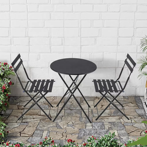 Table à manger pliante en fer personnalisée, <span class=keywords><strong>chaise</strong></span> simple, café, magasin de thé au lait, table de négociation pour les loisirs en plein air, style panneau de bois - Product Image 2