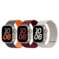 Luxe Magnetic Silicone Sport Strap for Apple Iwatch 38/40/41mm& 42/44/45/49mm Magnet Silicone Watch Band