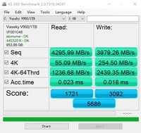 Hard drive M.2 PCIE4 performa tinggi, kecepatan hingga 7100 MB/S M2 2280 PCIE GEN4 2TB 1TB NVME SSD untuk Laptop bermain game