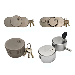 Serrure de porte de fourgonnette ONELUS modèle 2 à anse dissimulée, résistante aux intempéries, en acier inoxydable, avec clé, usage industriel, fabriquée à Taïwan - Product Image 1