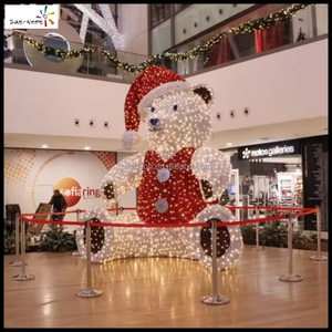 Lumières de Noël extérieures à LED, motif ours polaire, décoration extérieure de Noël, Saint-Valentin - Product Image 5