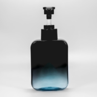 Vente en gros de bouteilles de lotion en plastique vides carrées écologiques de 150ml 200ml 250ml 300ml Bouteilles de shampoing portables noires avec couvercles à pompe