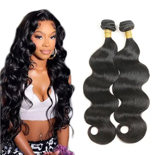 Elegant style body wave high quality mink Brazilian human hair extension bundles vendor natural real virgin hair weave wholesale