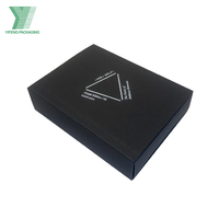 Logo personnalisé vente en gros boîtes d'emballage de luxe en carton à tiroir coulissant en papier tiroir noir avec extracteur boîte cadeau avec inserts en mousse