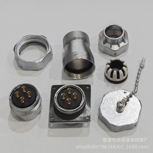 Conector de aviación WY28 de aleación de zinc para montaje en panel, chapado en oro, conector de cobre de 2 a 26 pines con cabezal de enchufe - Product Image 4