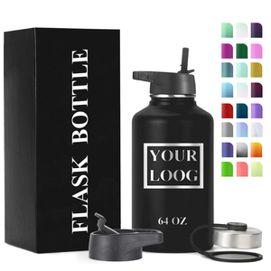 Vente chaude, bouteille d'eau isotherme en acier inoxydable de <span class=keywords><strong>grande</strong></span> <span class=keywords><strong>capacité</strong></span>, logo personnalisé en usine, sport de plein air, <span class=keywords><strong>thermos</strong></span>, 64 oz, bouteille d'eau potable - Product Image 1