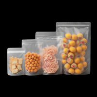 Sachets refermables en plastique givré sur mesure, sachets debout à fermeture éclair, sachets mats en mylar, sachets debout pour l'emballage alimentaire, sachets refermables pour les collations