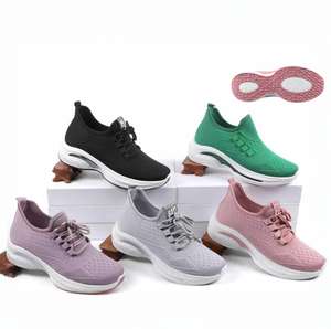 Chaussures de sport en maille respirantes et légères multicolores pour femmes, idéales pour la marche et le fitness, collection automne/printemps, personnalisables en gros - Product Image 4