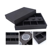 Plateau de service traiteur avec porte-sauce pour apéritifs, charcuterie, collations, desserts à emporter, pâtisseries, boîte de traiteur avec couvercle