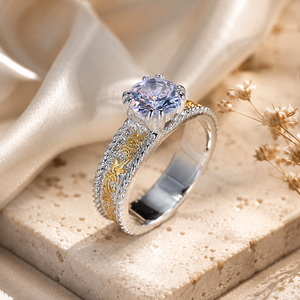 Bague de fiançailles classique en cristal, élégante pour le quotidien, pour femme, vente en gros - Product Image 3