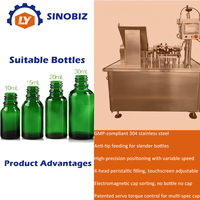 Línea de Producción Compatible con Botellas Delgadas de 25 ml y Botellas Cortas y Anchas de 30-100 ml
