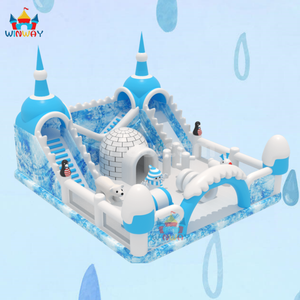 Parque Acuático Inflable Personalizado de Fábrica con Tobogán Gigante y Piscina con Diseño de Oso Polar - Product Image 5