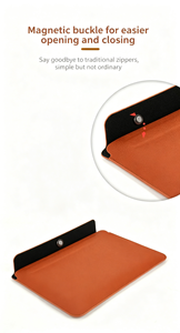Factory Price Custom Design Waterproof Slim Light 11inches Pu Leather <b>Laptop</b> Bag Protective case - Product Image 6
