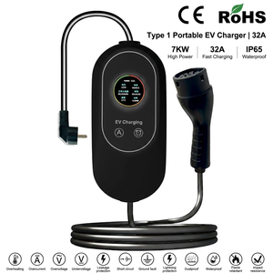 Caricatore di livello 2 da 32A UL2594 110-220V per Tesla, Chevy, Ford, Volkswagen, Hyundai, Kia, <span class=keywords><strong>BMW</strong></span>, Audi, Lucid, Rivian, EV portatile - Product Image 1