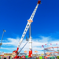 Manèges de parc d'attractions extérieur : Manège Booster rotatif à 360 degrés, équipement à sensations fortes en fibre de verre