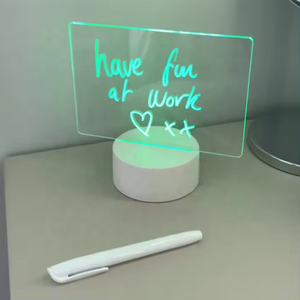 USB cung cấp điện Acrylic bảng hiển thị tin nhắn với bút trong suốt tự làm Lưu ý Hội Đồng Quản trị vài bảng tin ban đêm ánh sáng đèn bàn - Product Image 3
