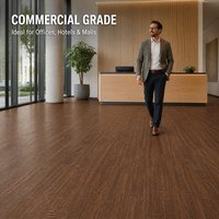 Planches de revêtement de sol en vinyle LVT à coller, design bois, pour intérieurs modernes