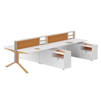 Bureau de bureau, bureau pour le personnel de bureau, simple et moderne, avec écran, station de travail, cloison, casier, bureau d'ordinateur pour employés