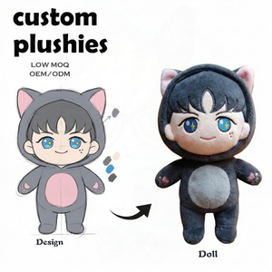 Bambola di peluche personalizzata, personaggio gatto con cappuccio, merchandising <span class=keywords><strong>cosplay</strong></span>, bambole Lant Snake Noah, blind box personalizzata, giocattolo di peluche - Product Image 1
