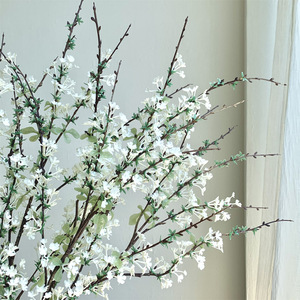 Muyu Chronicles - Ramas Individuales de Flores de Sauce de Nieve Artificial, Plástico Blanco, Decoraciones de Año Nuevo, Adornos Florales para Sala de Estar - Product Image 2