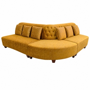 Canapé modulaire en tissu élégant et majestueux en forme de U pour villa, idéal pour les espaces de vie spacieux et les exigeances de salons résidentiels haut de gamme - Product Image 1