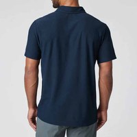 CH-2492 Piqué recyclé de performance pour hommes de marque personnalisée pour Polo T-Shirt 100% Polyester tissu tricoté à motif solide pour le golf